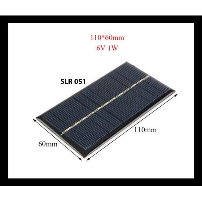 MODUL SOLAR CELL PANEL SURYA MINI 6V 1W 200MA PONSEL 18650 CAS HP DIY