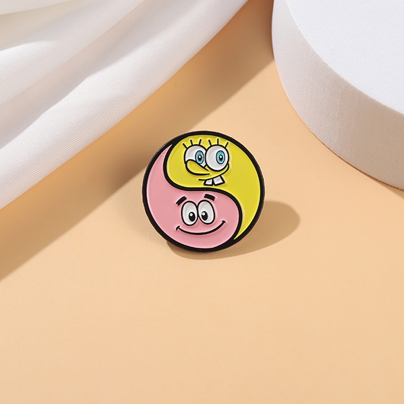 Bros Pin Enamel Bentuk SpongeBob SquarePants Untuk Pakaian Wanita