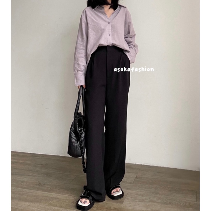 ASOKA Alea Pants 997 - Loose Pants Trouser - Celana Kulot - Celana Kantor Wanita