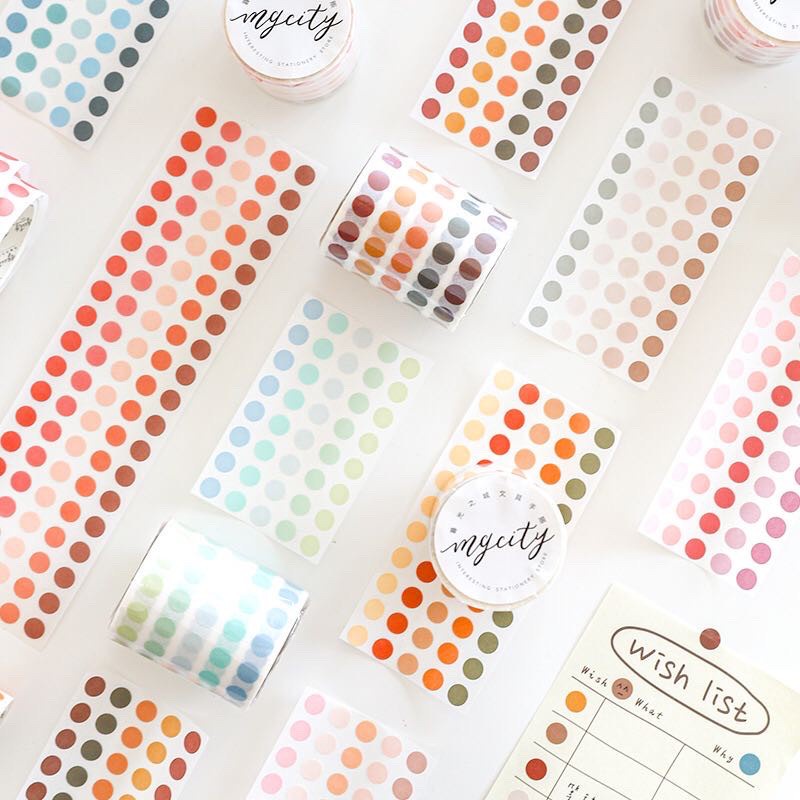 

SHARING Sticker Dot 7mm Polkadot Journal Bujo Scrapbook 50pcs