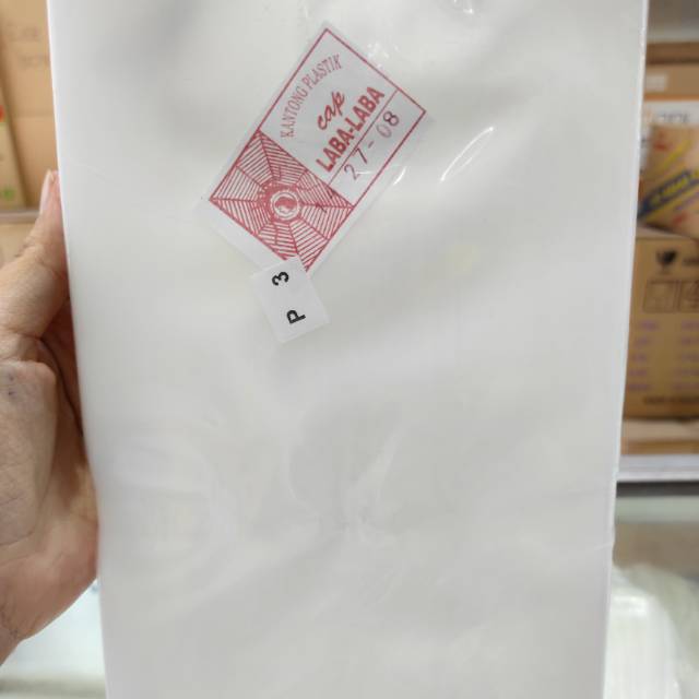 Plastik bening 1 kg 14x27 cm tebal 08