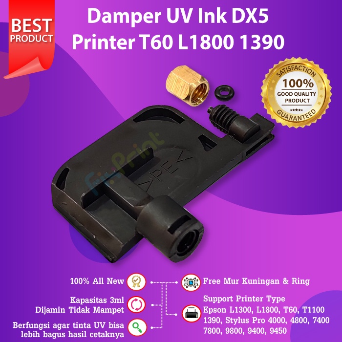 Cartridge Tinta Epson L1800 CISS Dumper Damper L805 L800 1390 DX5 DX4