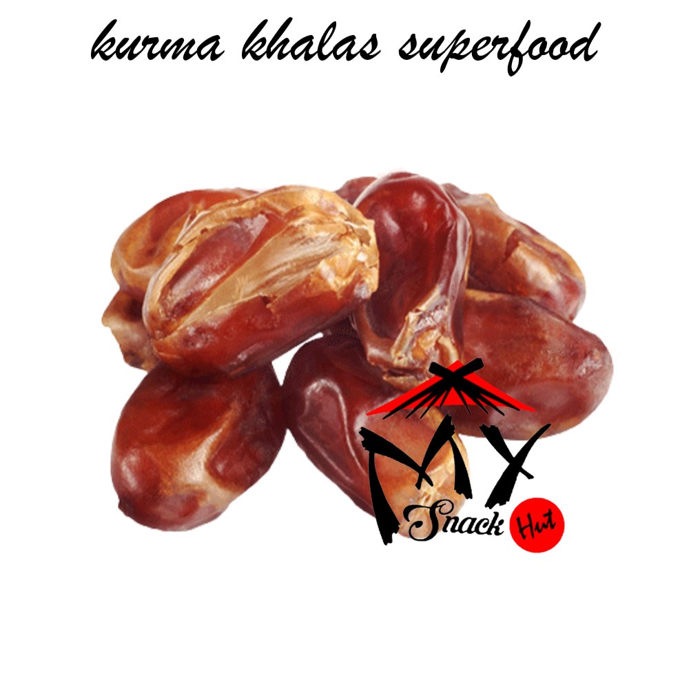 KURMA KHALAS 100GR - KHOLAS ALSAAD AL SAAD KING DATE DATES SUPERFOOD UNI EMIRATES LEMBUT MANIS