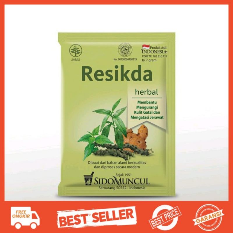 

Resikda/jamu obat gatal Dan jerawat/sachet