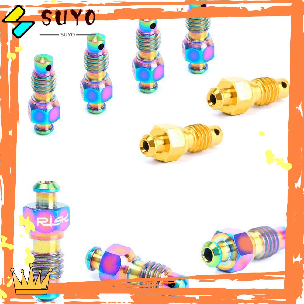 Suyo 2pcs Sekrup Bleed Bahan Titanium Alloy Untuk Reparasi Rem Sepeda