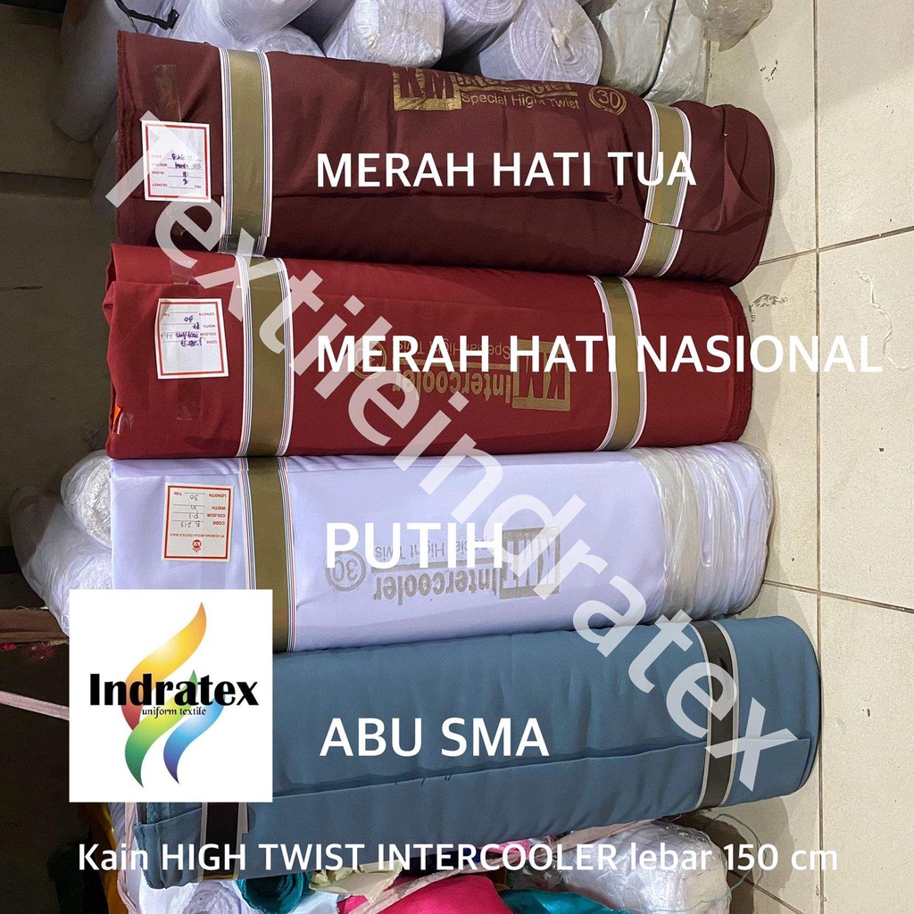 kain twill drill HIGH TWIST INTERCOOLER lb 150 cm PER ROLL bahan celana baju seragam sekolah pramuka dinas safari