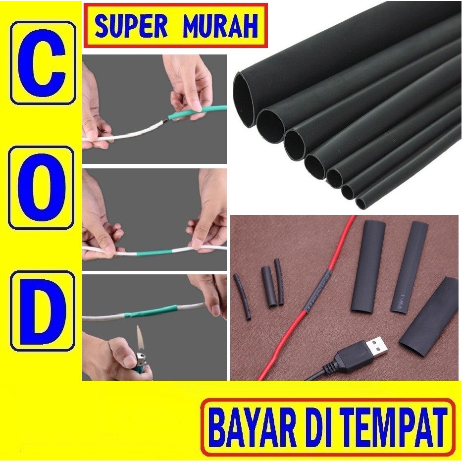 Selongsong Isolasi Bakar Heat Shrink Set Kabel Charger Rusak Iphone Android