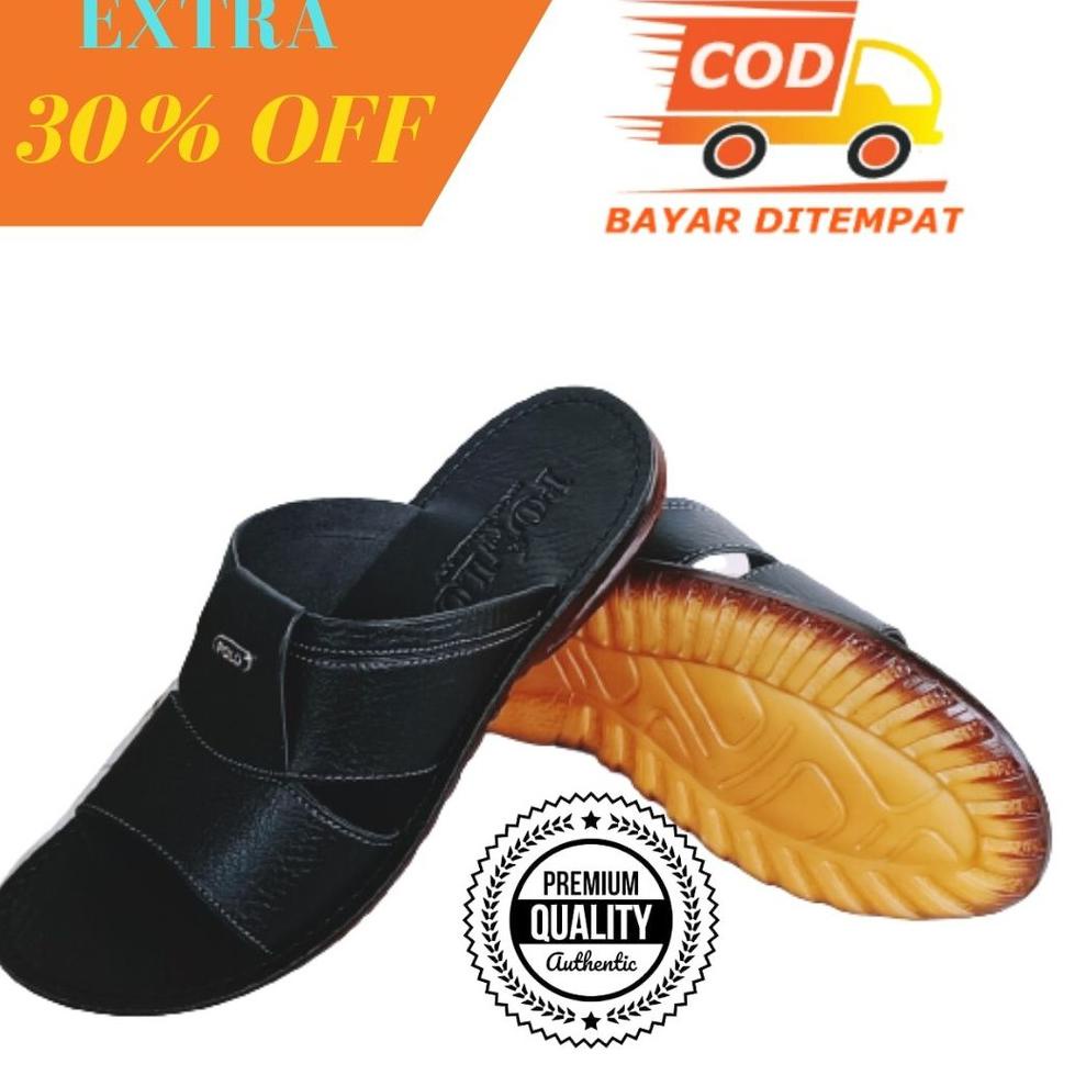 [PRODUK TMW0A] SANDAL PRIA / SENDAL LAKI-LAKI KULIT GRAND POLO SLOP B-56 PREMIUM IAY