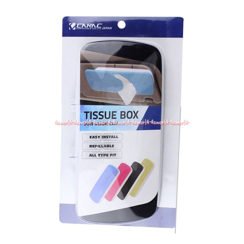 Carac Tissue Box Tempat Tisu Dapat Dijepit Pada Sun Visor Mobil