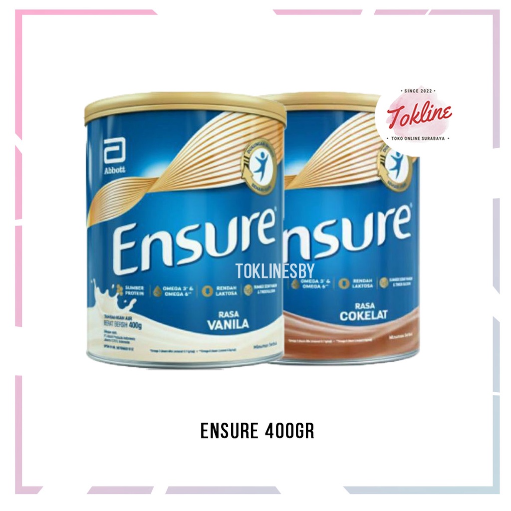 

ENSURE SUSU BUBUK DEWASA COKELAT VANILA 400gr