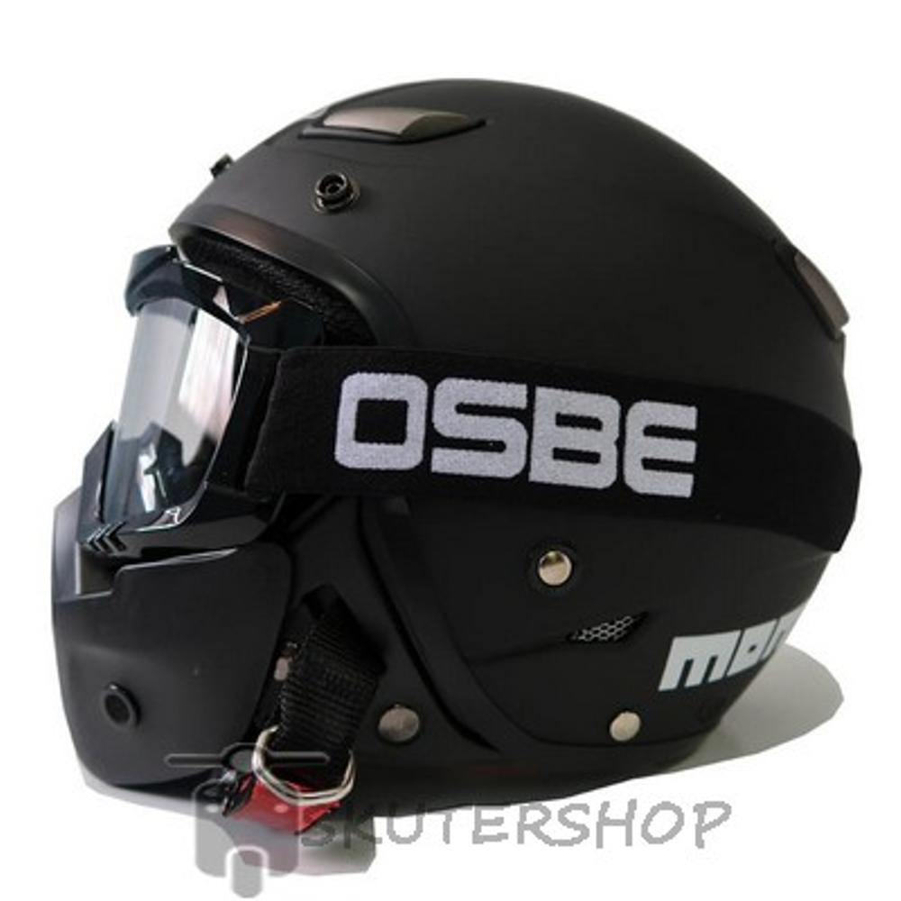 Jpn Helm Momo Vintage With Osbe Goggle Mask Retro Klasik Motocros