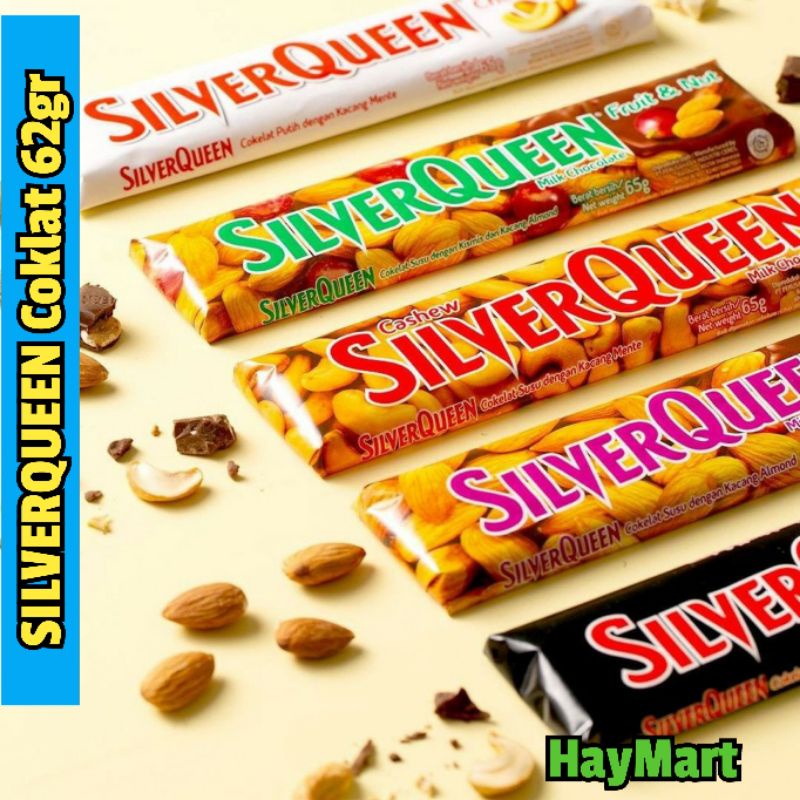 

SILVERQUEEN / SILVER QUEEN COKLAT ALMOND DAN CASHEW 65/62 GR