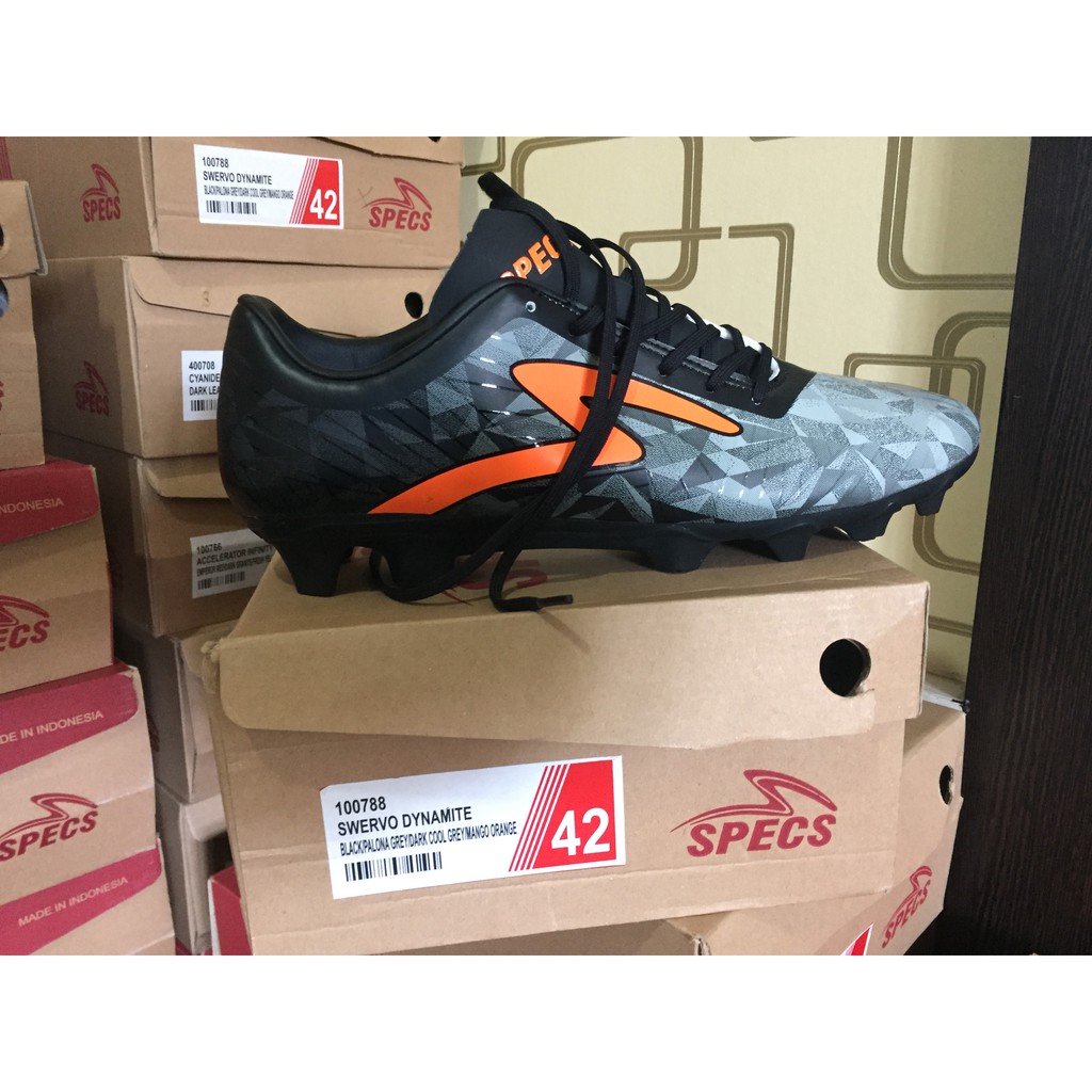 Sepatu Bola Futsal Specs murah - HITAM DIAMOND