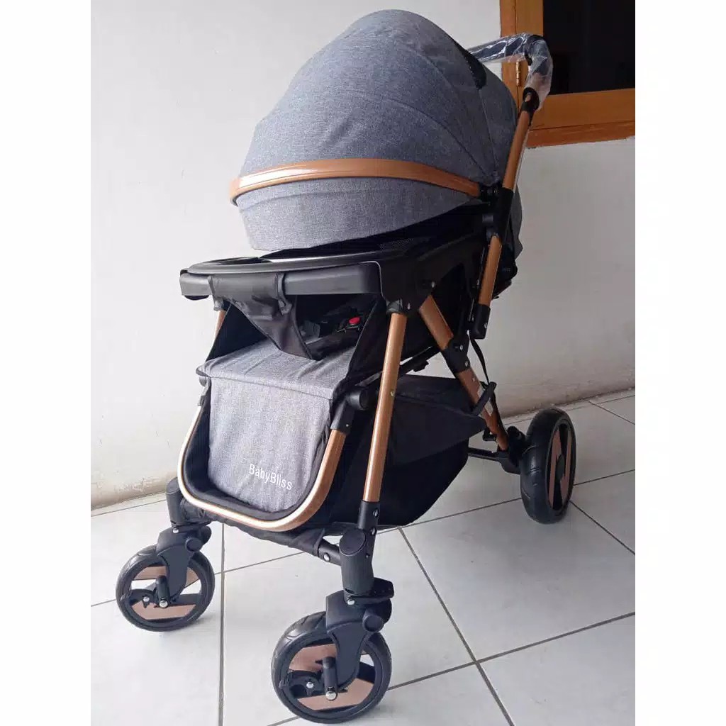 Kereta Bayi dorong Stroller Bayi Original Wonfus Stroler Baby Alat Bantu Bawa Bayi New Dorongan Anak-BABYBILLS 898 GREY