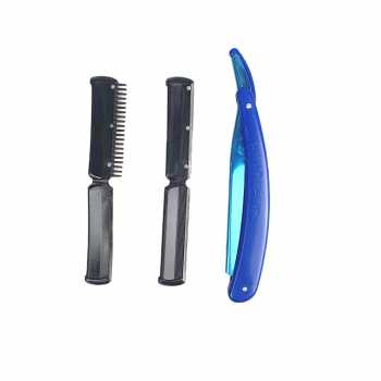 Pisau Cukur Lipat Barber Razor Shaving Knife / Pisau Cukur Kumis Dan Jenggot Pisau Cukur Lipat Alat Cukur Jenggot Barber / Pisau Kerik Lipat Pisau Cukur Silet Berkualitas Bagus / Pisau Cukur Kerik Pangkas Rambut Salon Barbershop / Pisau Cukur Bulu Murah