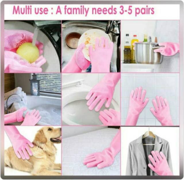 SARUNG TANGAN CUCI BAHAN SILIKON - MAGIC SILICONE GLOVE