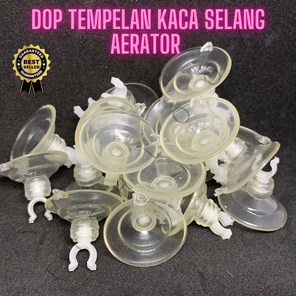 Dop Tempelan Kaca Selang Aerator Hidroponik Aquarium aquascape