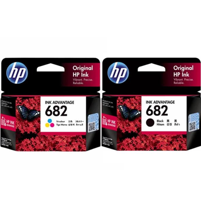 

Paket tinta hp 682 black+colour original 1 set