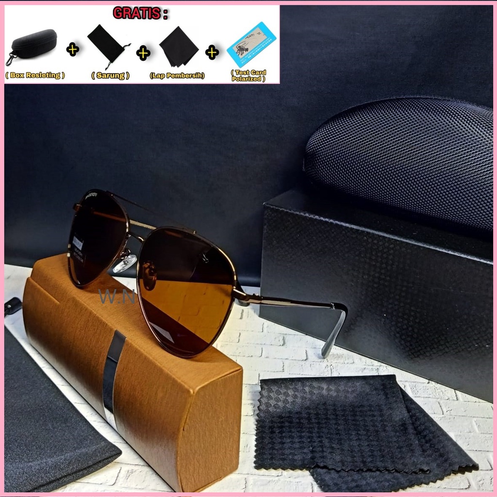 TERLARIS Kacamata Hitam PRC Aviator Premium / COD / Kacamata Fashion Aviator / Kacamata Gaya Pria Pi