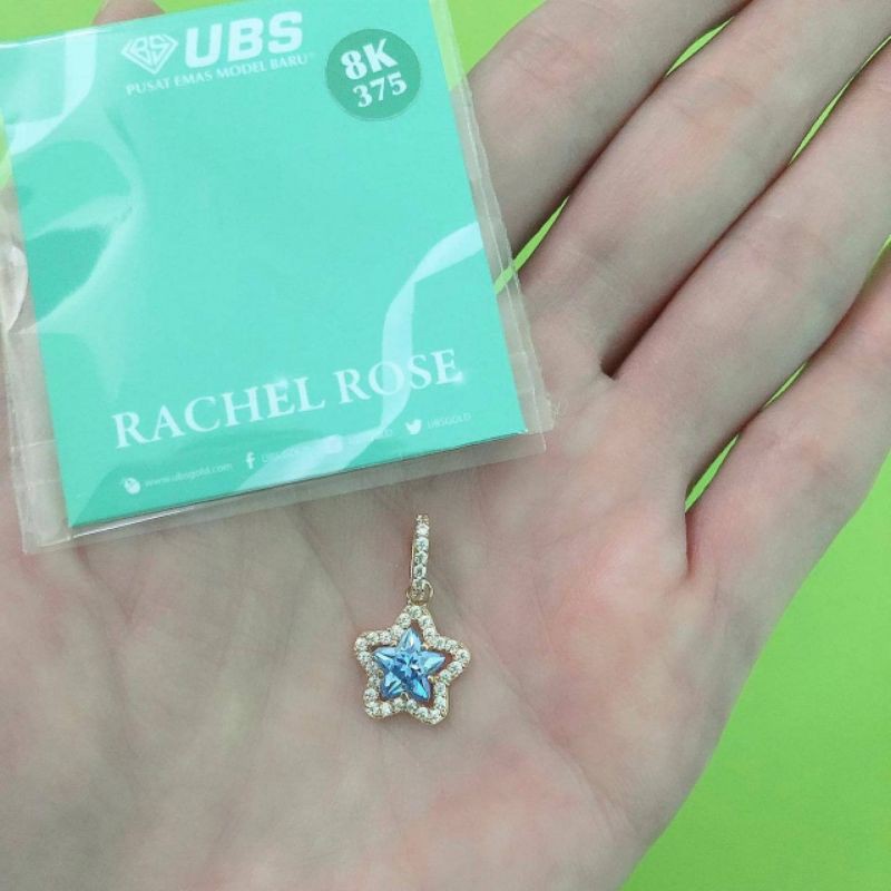 Liontin mata batu warna, bintang UBS rachel rose kadar 375/8K