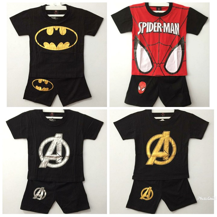 Setelan Baju Kaos Anak BLACK HITAM EDITION usia 1 8 Setelan Baju Kaos Anak BLACK HITAM EDITION usia 1 8