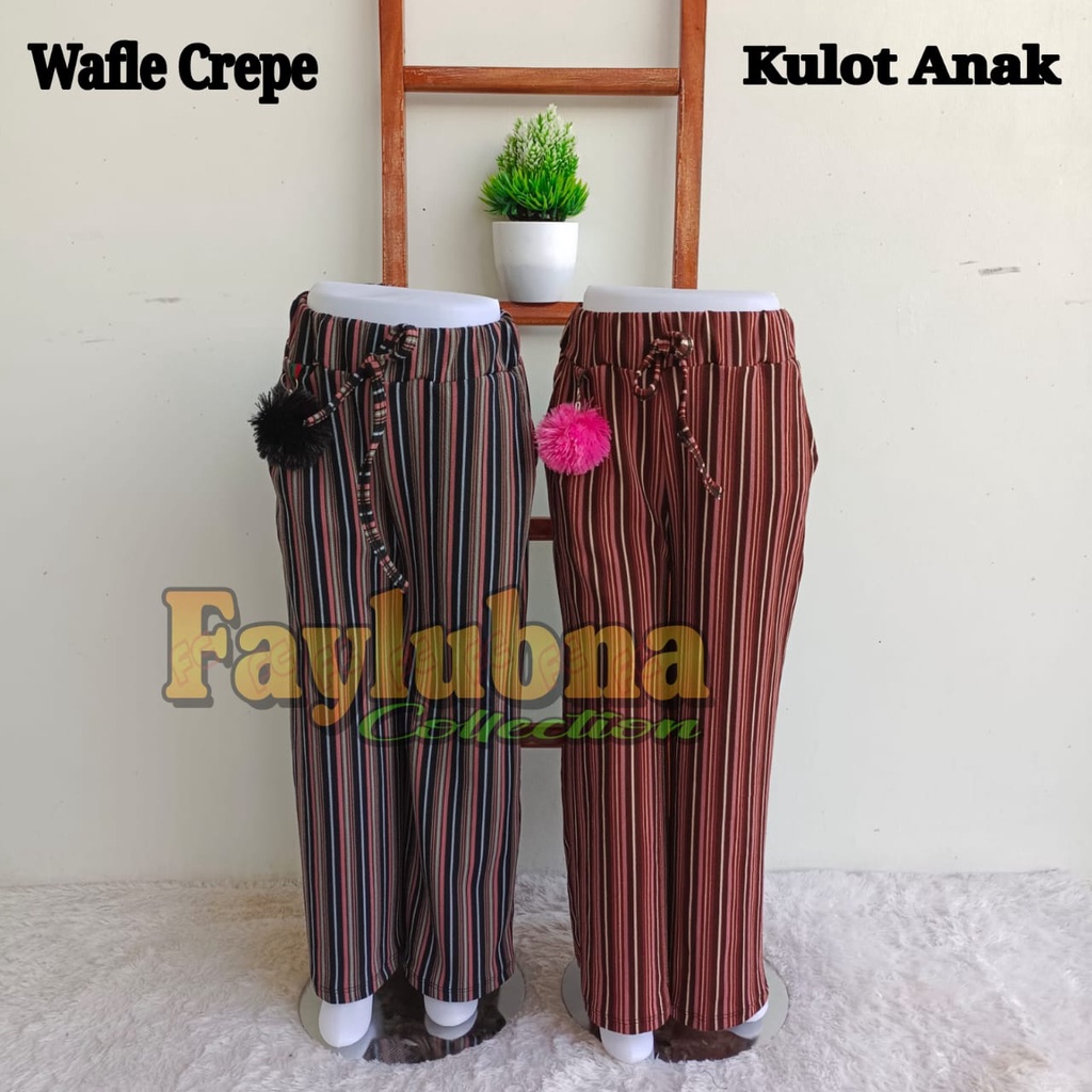 CELANA KULOT ANAK WAFLE CREPE USIA 4-14 TAHUN // KULOT MOTIF ANAK PEREMPUAN TERBARU // KULOT CREPE ANAK // CELANA PANJANG ANAK PEREMPUAN // BAWAHAN ANAK ANAK