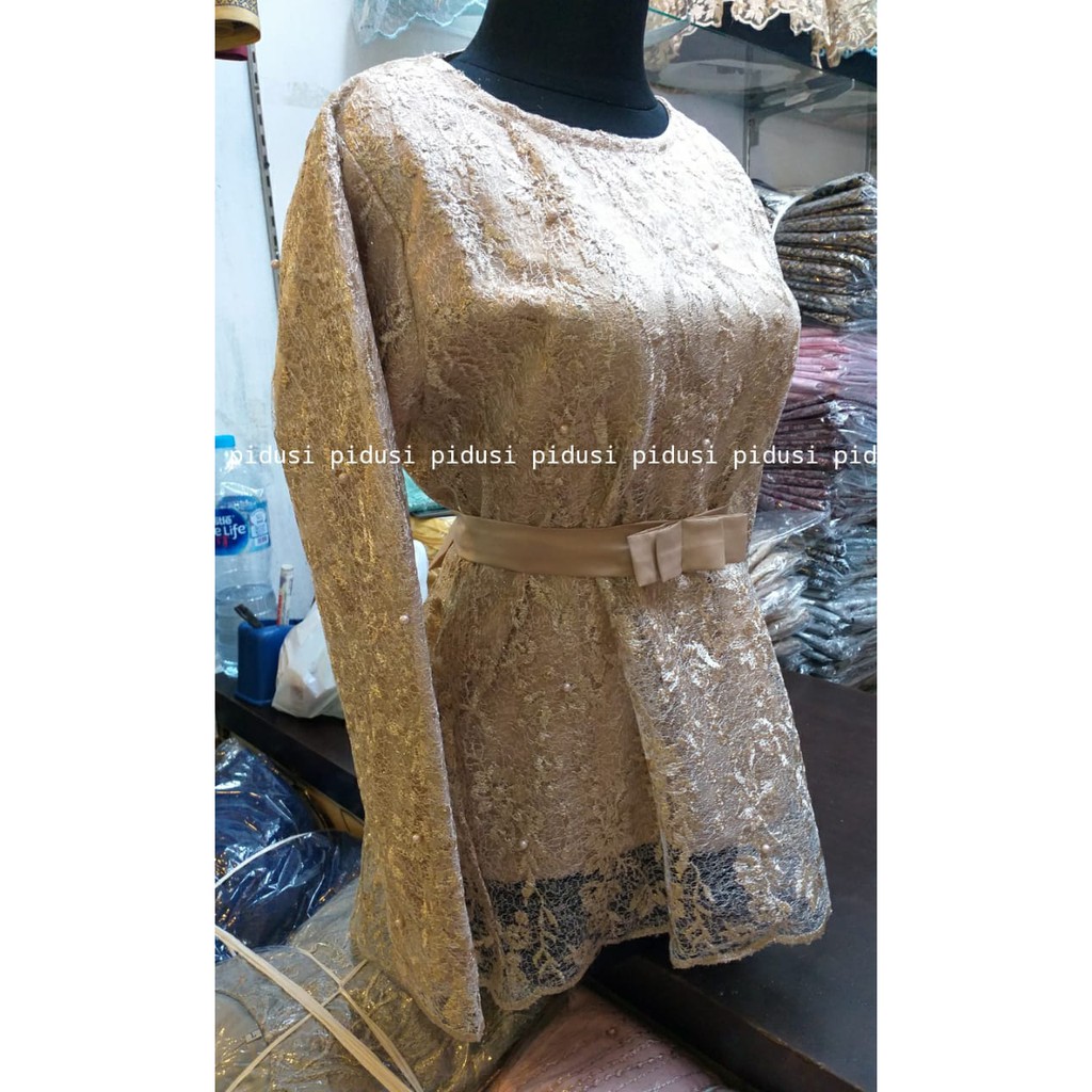 KEBAYA TULLE MOKA / KEBAYA TULLE MOCCA / KEBAYA TULLE NON GLITER PREMIUM