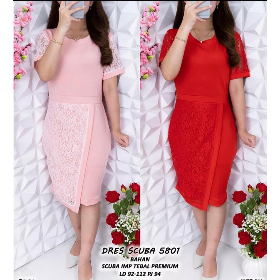 ZAC.COLLECTION / Dress Wanita Kekinian / Dress Scuba Jumbo 5801 - Dress Wanita Pesta BISA [COD]