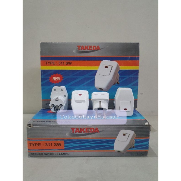 Steker Saklar Lampu Indikator 311-SW Takeda Terminal Kuningan/Plug SNI