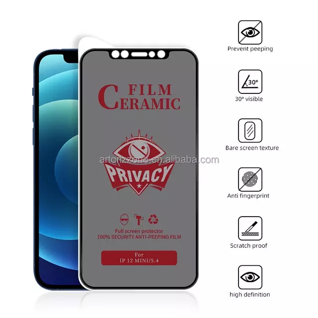 Tempered Glass Ceramic Matte Realme 2 2 Pro 3 3 Pro 5 5i 5s 5 Pro Screenguard Antigores Anti Spy Privacy PL