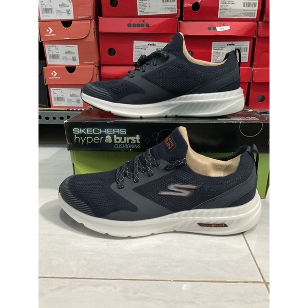 Ori Sale Sepatu Skechers Go Run Hyper Burst Navy Cowok 220045/NVOR