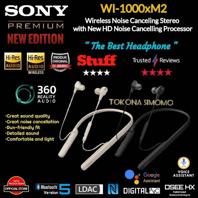 Sony WI 1000XM2 / WI1000XM2 Wireless NC Earphones Original