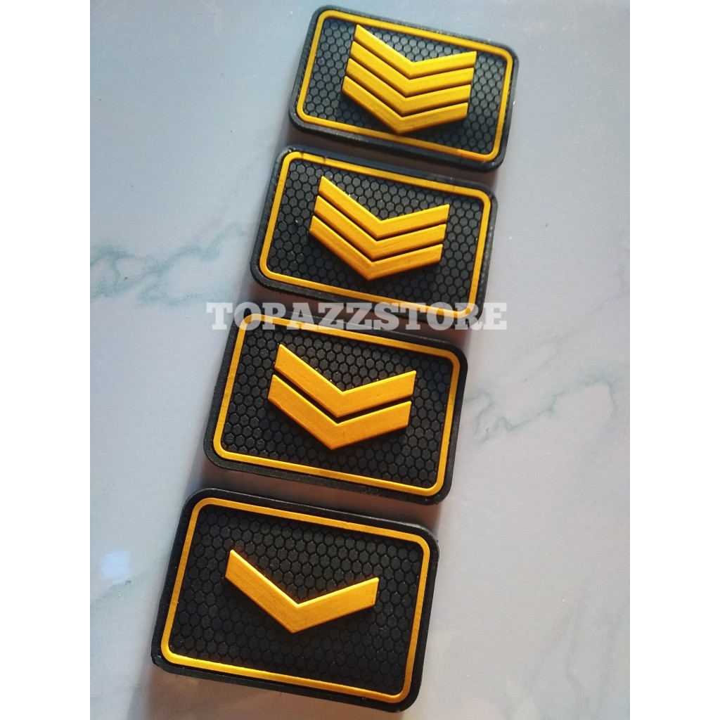 Emblem Patch Rubber Tactical Army Polisi Militer Tentara TNI POLRI