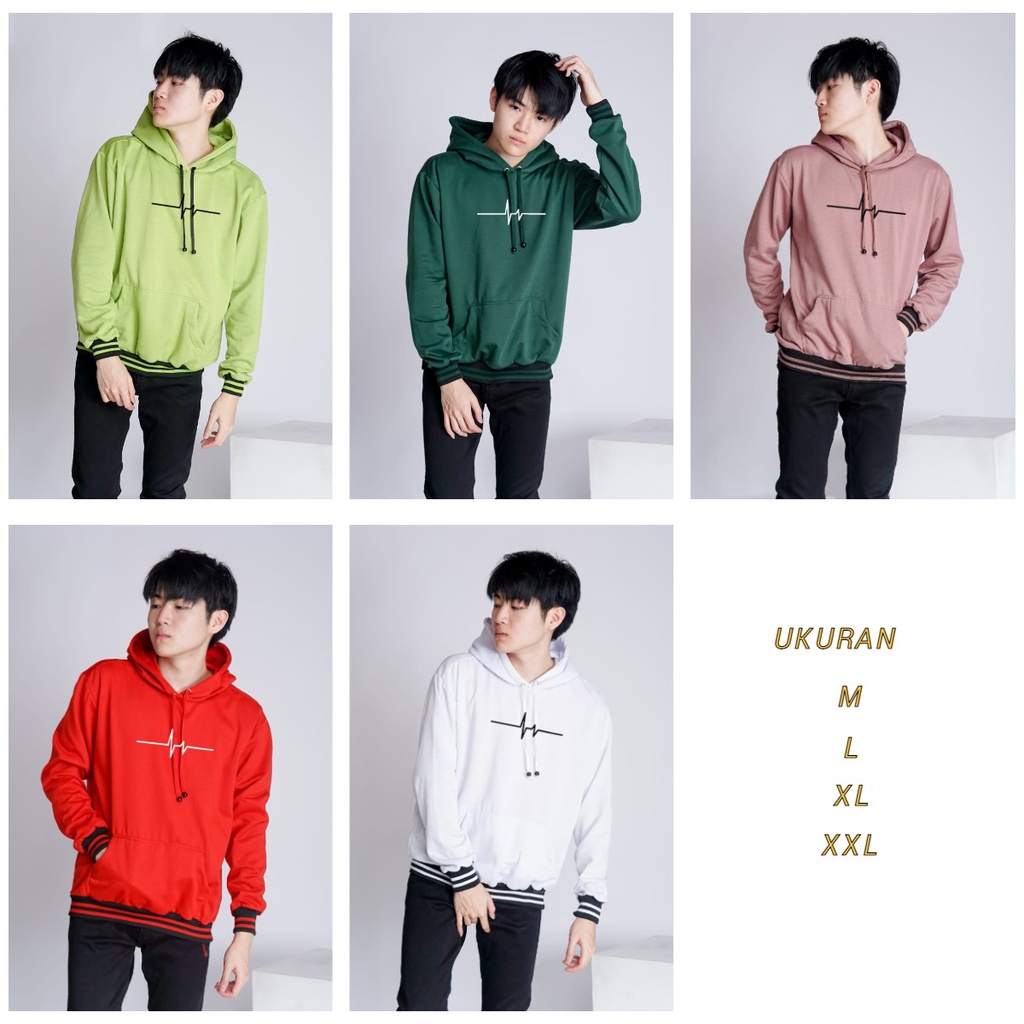 Hoodie BASIC    DETAK  / hoodie kekinian  / hoodie bahan tebal / hoodie terlaris - alipio fashion