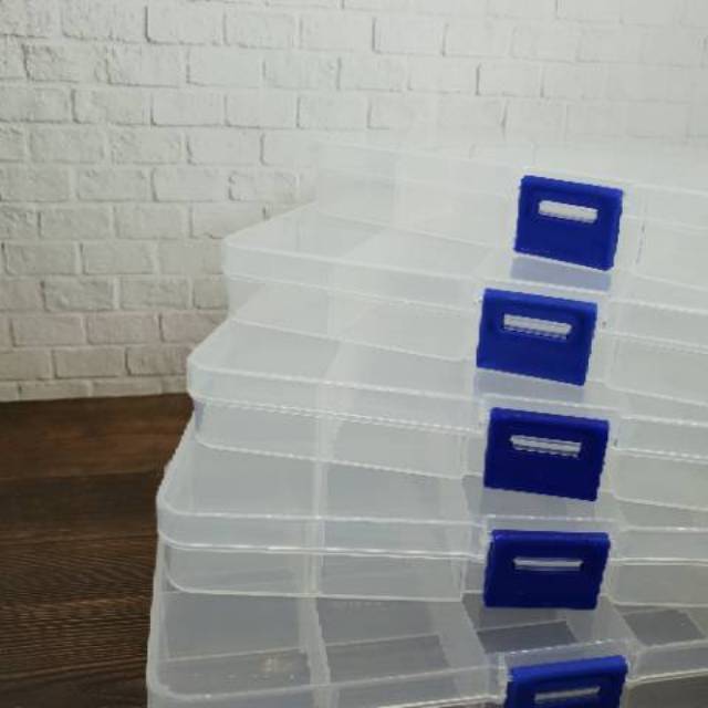 T3501 | Kotak aksesoris kecil 10 SLOT transparan, kotak organizer , kotak obat / manik storage box