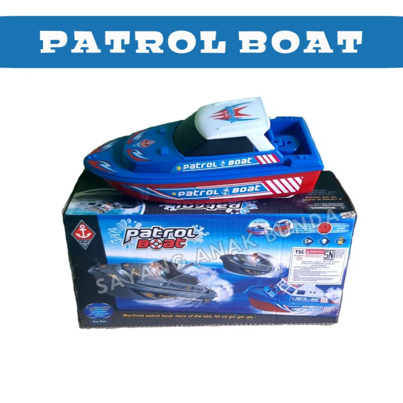 Mainan Kapal Laut Patrol Boat Perahu Motor Boat