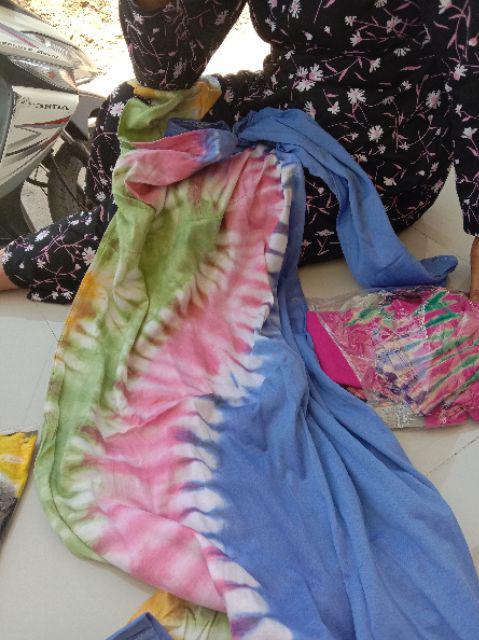 Pilih Warna Nirmala Gamis Kaos Pelangi Tiedye Batik Payung Jumbo Syari Termurah