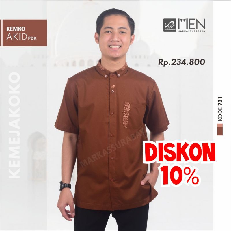 Rabbani Kemko Akid Pdk M koko lengan pendek Diskon 10%