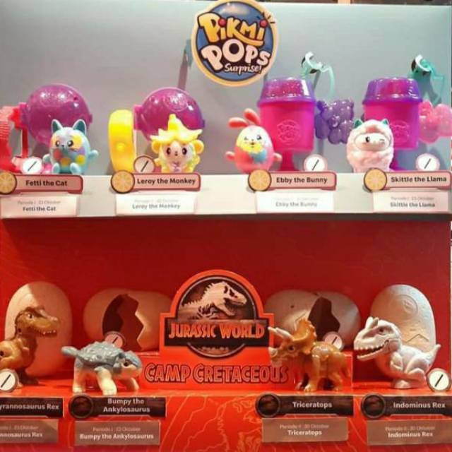  Mainan  Karakter  jurrasic world pikmi pops Happy Meals Mc 
