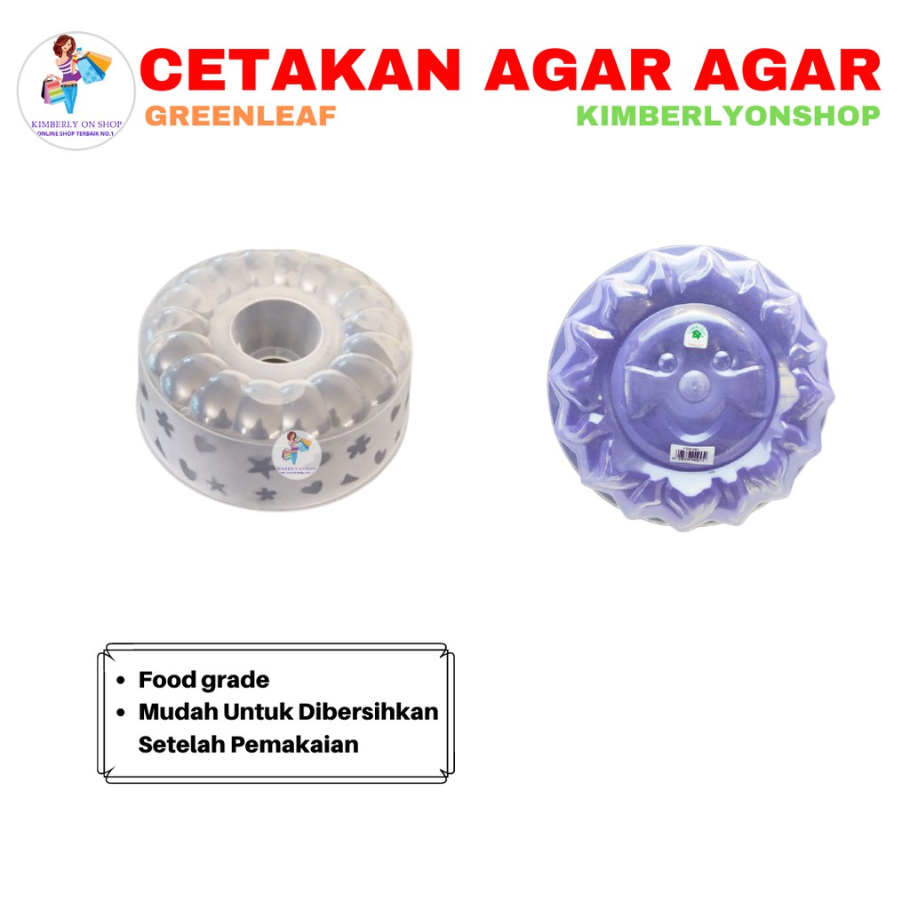 Kimberlyonshop Cetakan Agar Puding Green Leaf