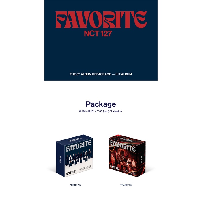 (KiT ver) NCT 127 - 3rd Repackage Album FAVORITE