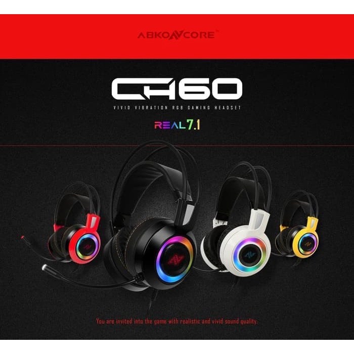 HEADSET GAMING ABKONCORE CH60 - REAL 7.1 SURROUND murah