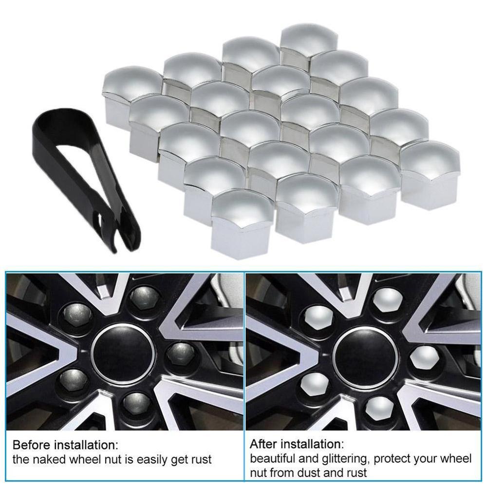 20pcs 19mm 21mm Auto Anti Karat Tutup Roda Mobil Pelindung Baut Penutup Mur Auto Wheel Hub Protectors Screw Cap Socket