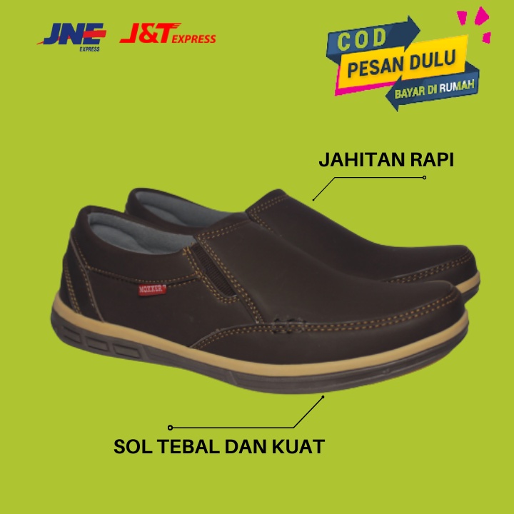 SEPATU SLIP ON KASUAL CASUAL TANPA TALI PREMIUM KERJA KANTOR JALAN COWOK COWO PRIA DEWASA