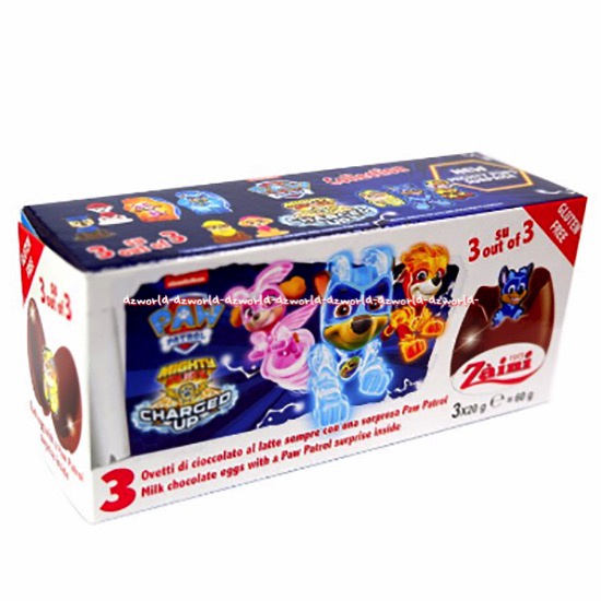 Zaini Tayo Paw Patrol Milk Chocolate Eggs Coklat Telur Bus Tayyo Mobil Zainy Telur Coklat Telur Bulat Isi mainan Anak Paws patrol Pawpatrol