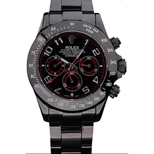 Jam Tangan Rolex Daytona Oyster Perpetual Otomatis Warna Hitam Super Premium Graden AAA - Rolex