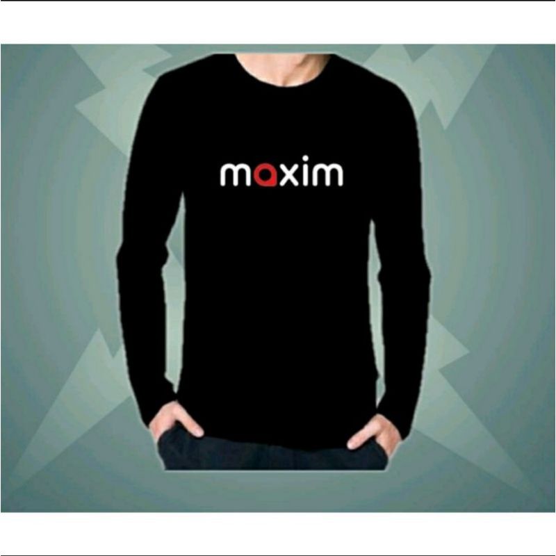 kaos pria tangan panjang bhn katun combed halus adem maxim/