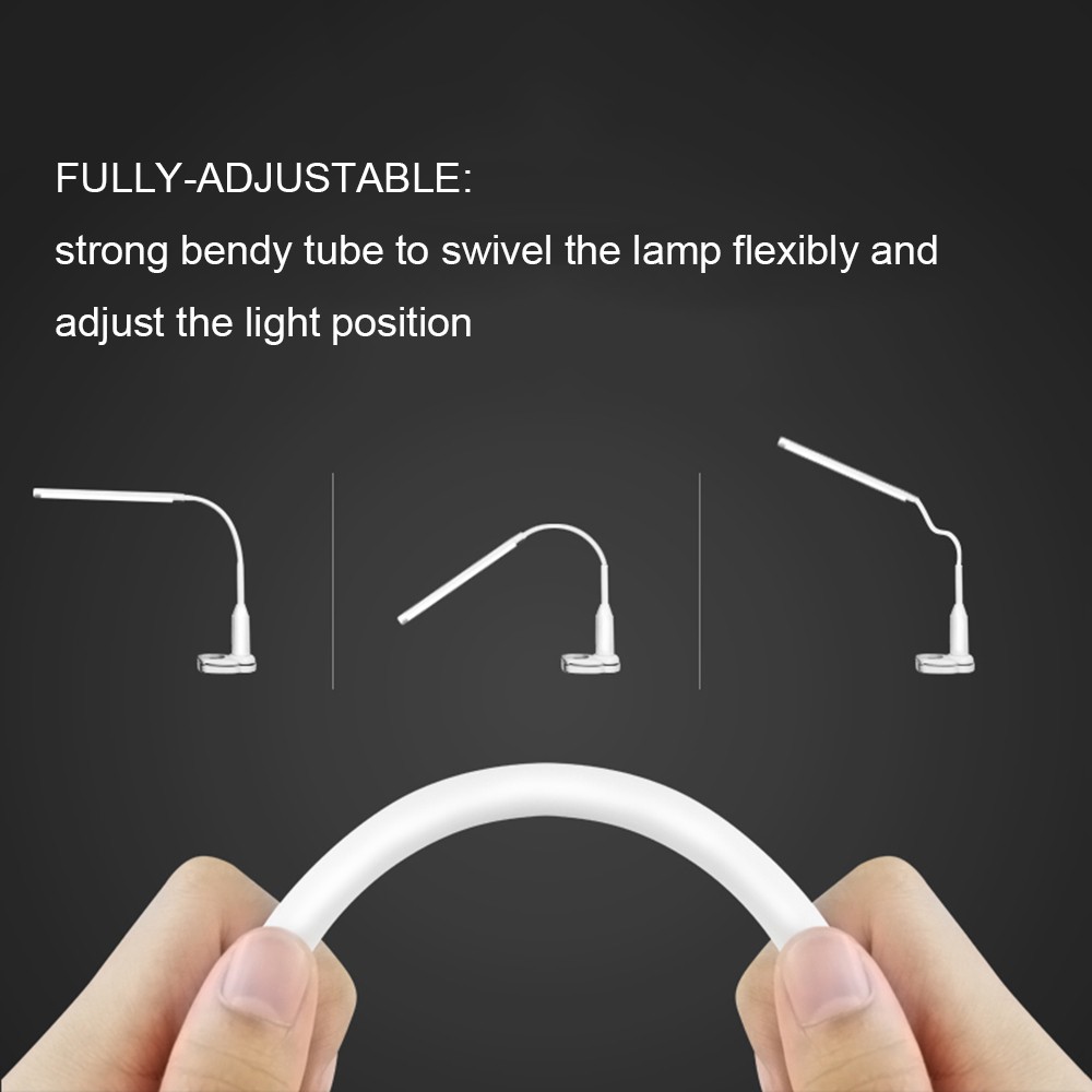 Tomshine Lampu Meja LED Eye Protection Desk Lamp Clip 24 LED 5W 5000K-5500K - L1515W - White