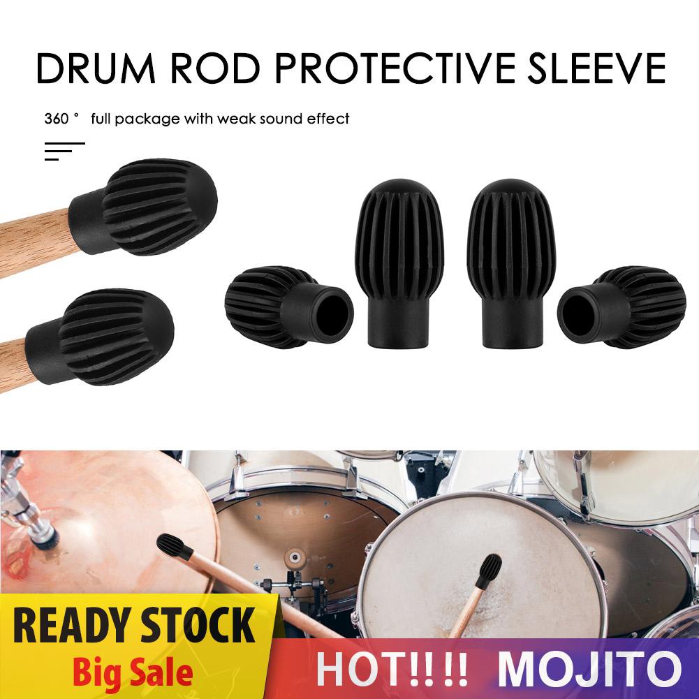 4pcs Stik Drum Bahan Silikon Untuk Latihan Pemula