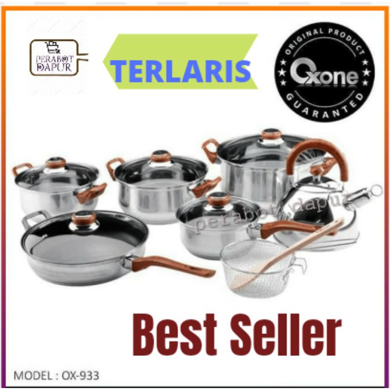 Panci Best Seller Set Oxone OX 933 Cookware Set | Shopee Indonesia